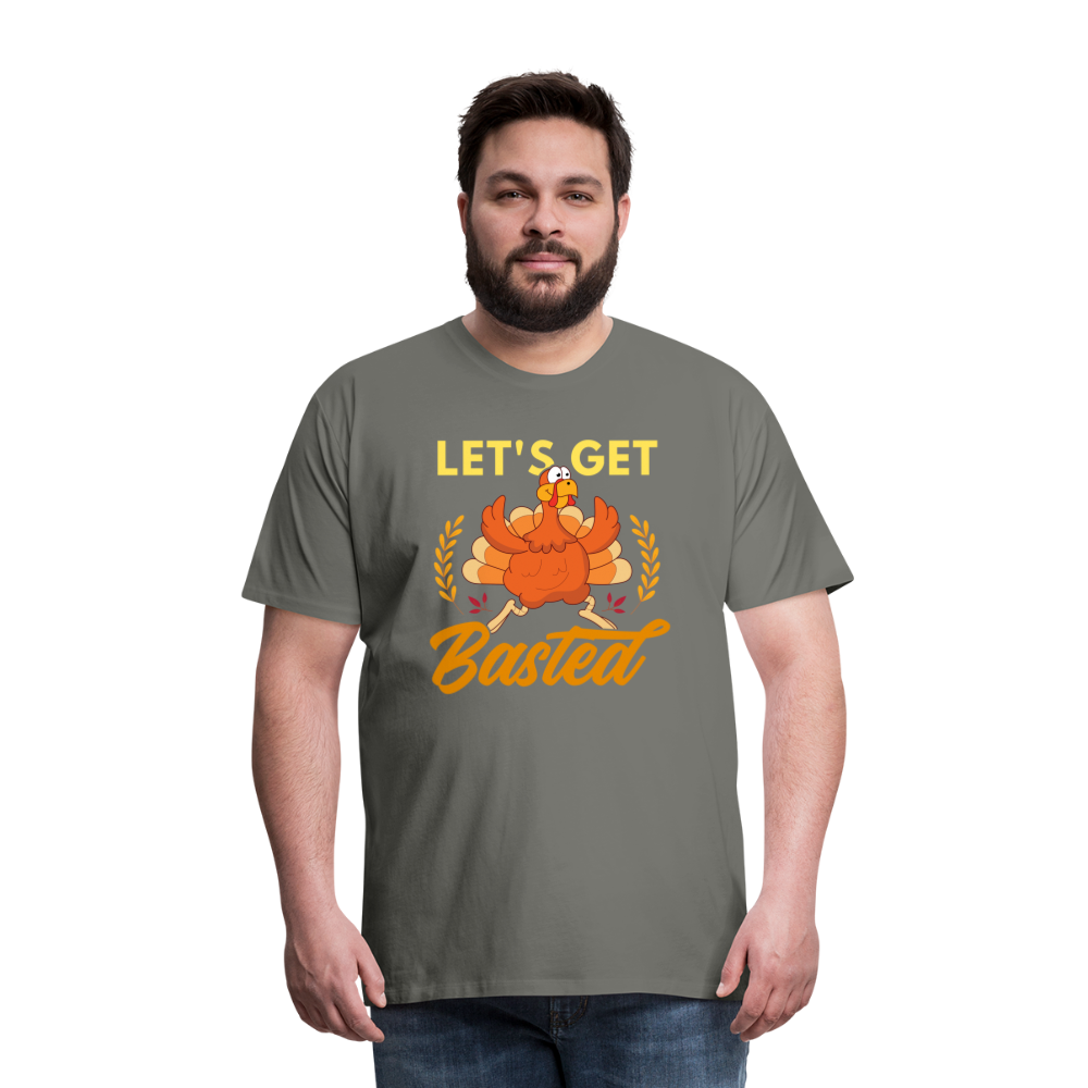 GU 'Let's Get Basted' Unisex Premium T-Shirt - asphalt gray