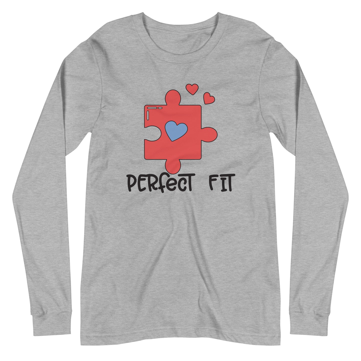 Adult 'Perfect Fit Pink Piece' Long Sleeve T-Shirt