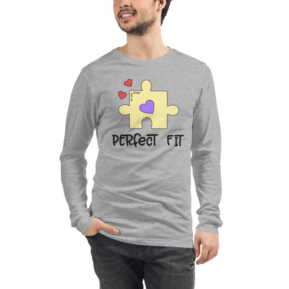 Adult 'Perfect Fit Yellow Piece' Long Sleeve T-Shirt