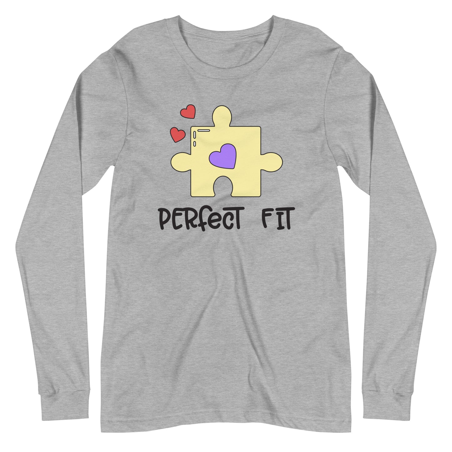 Adult 'Perfect Fit Yellow Piece' Long Sleeve T-Shirt