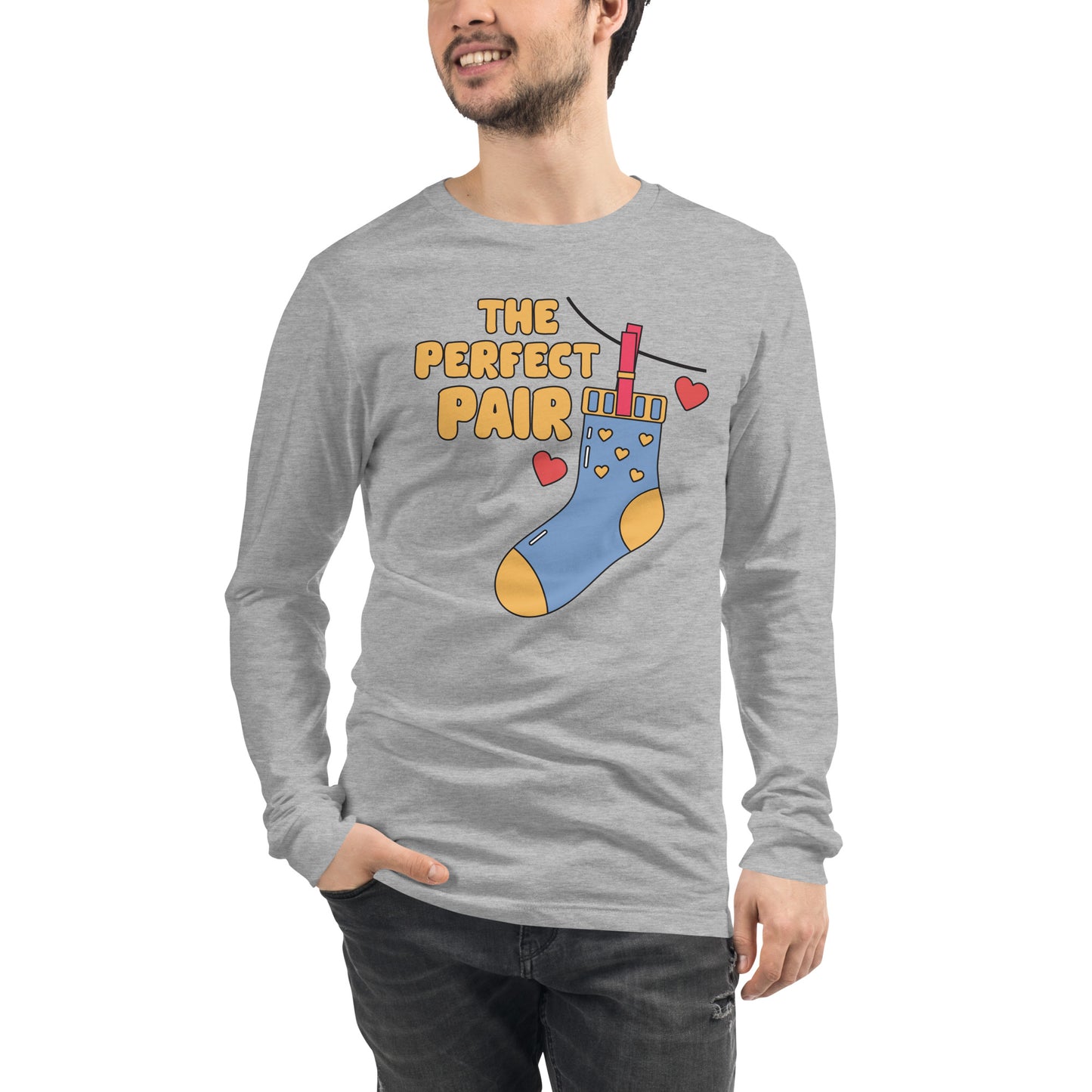 Adult 'Perfect Pair Right Sock' Long Sleeve T-Shirt