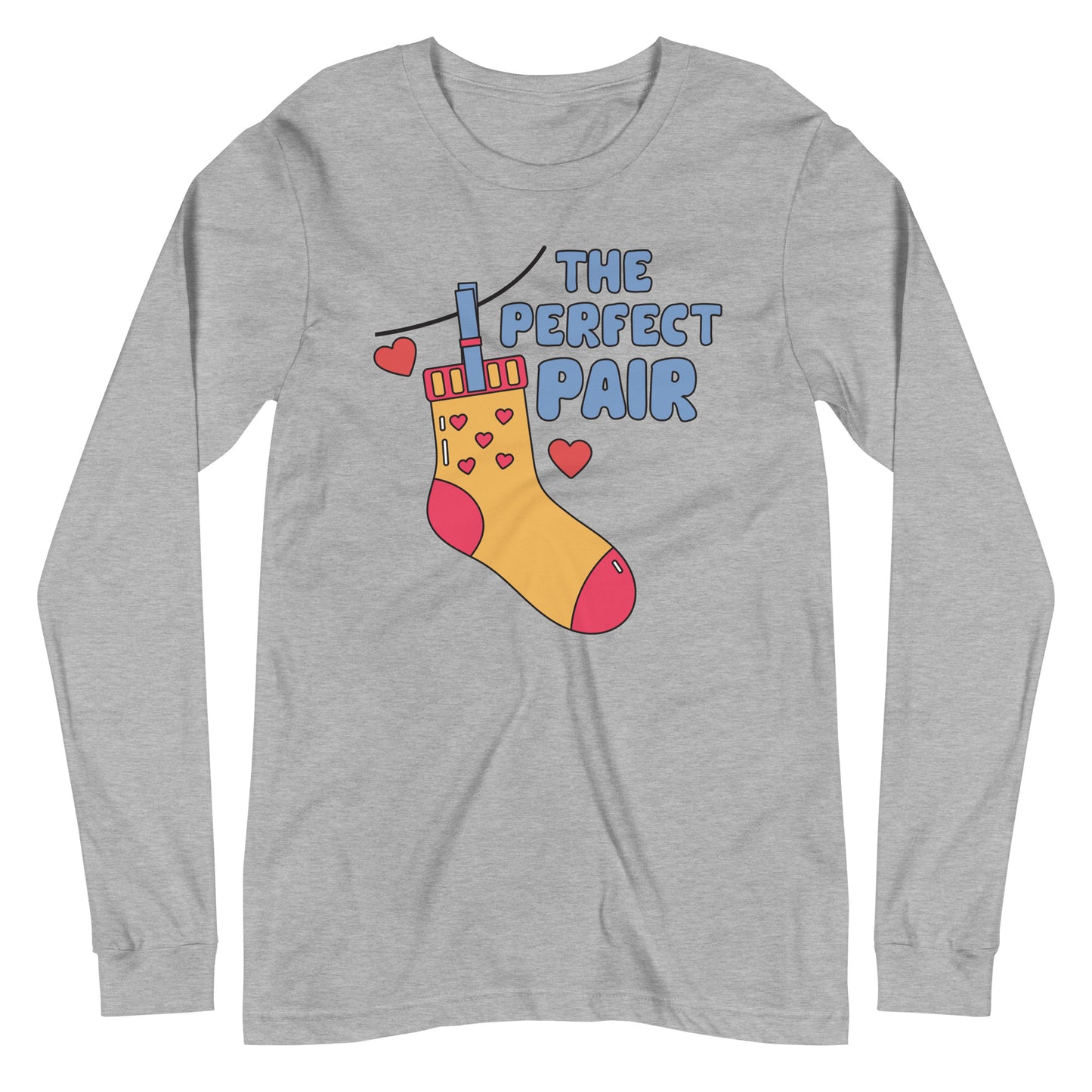 Adult 'Perfect Pair Left Sock' Long Sleeve T-Shirt