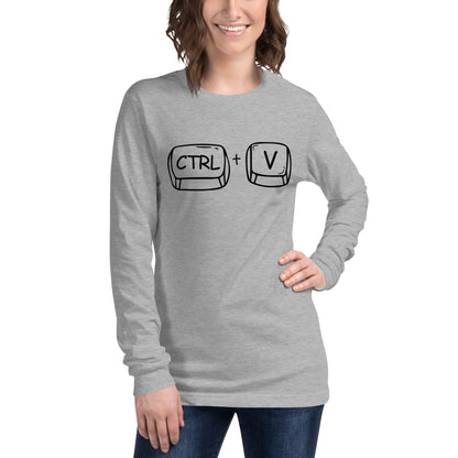 Adult 'CTRL + V'  Long Sleeve T-Shirt