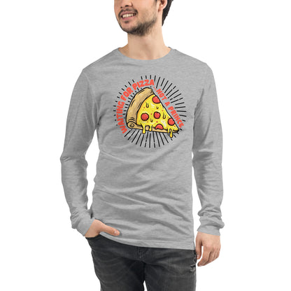 Adult 'Waiting For Pizza' Long Sleeve T-Shirt