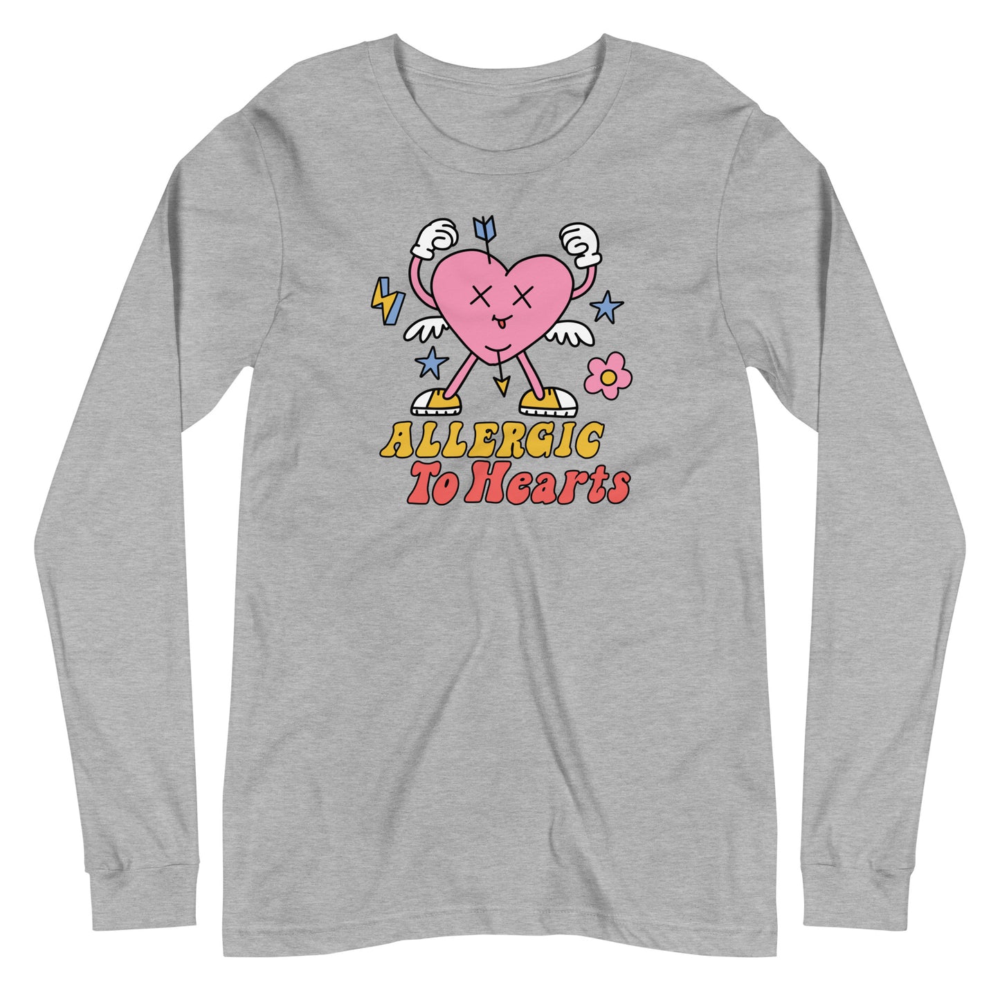 Adult 'Allergic to Hearts' Long Sleeve T-Shirt