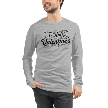 Adult 'I Hate Valentine's' Long Sleeve T-Shirt