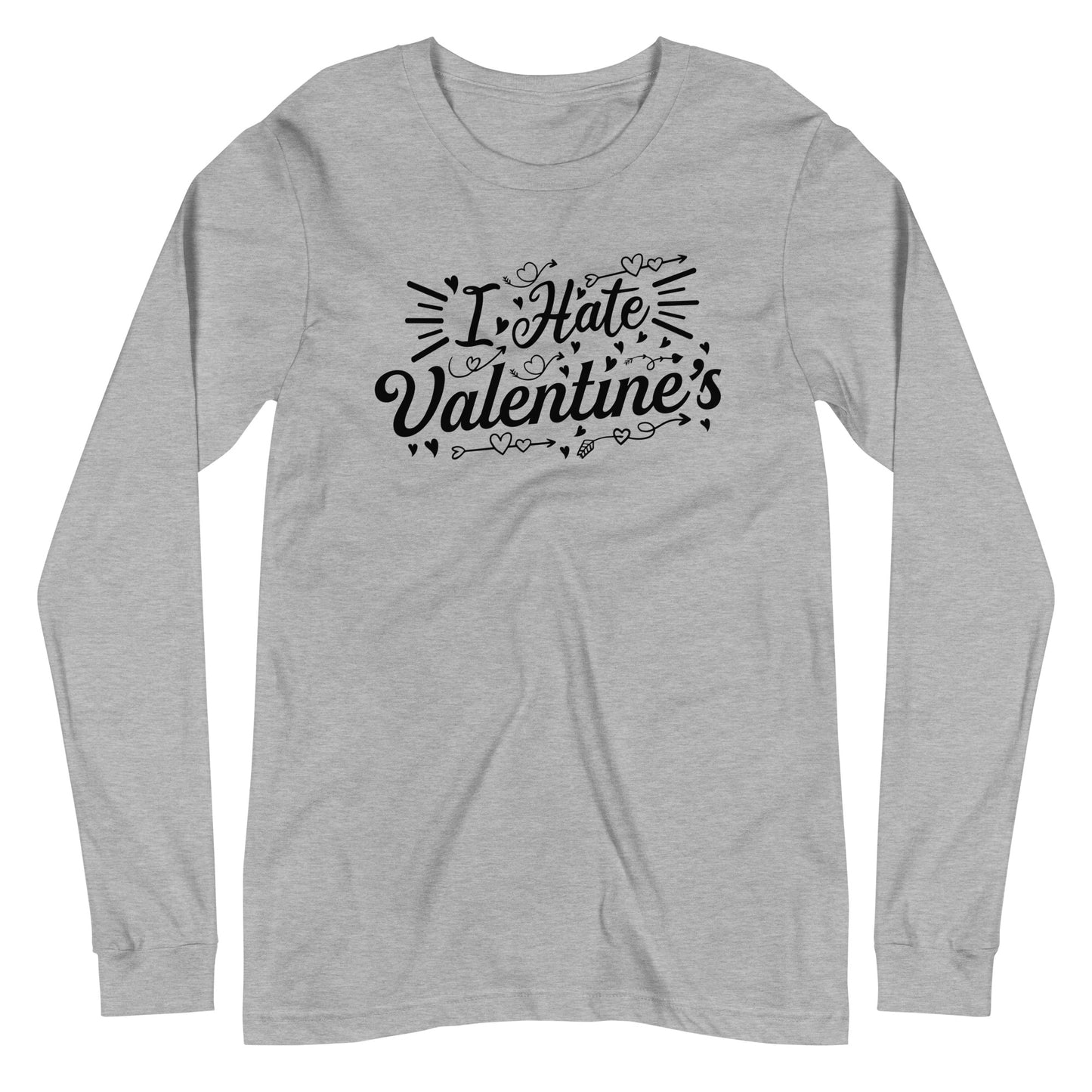 Adult 'I Hate Valentine's' Long Sleeve T-Shirt