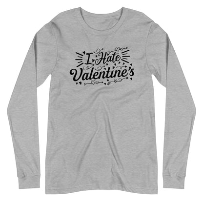 Adult 'I Hate Valentine's' Long Sleeve T-Shirt