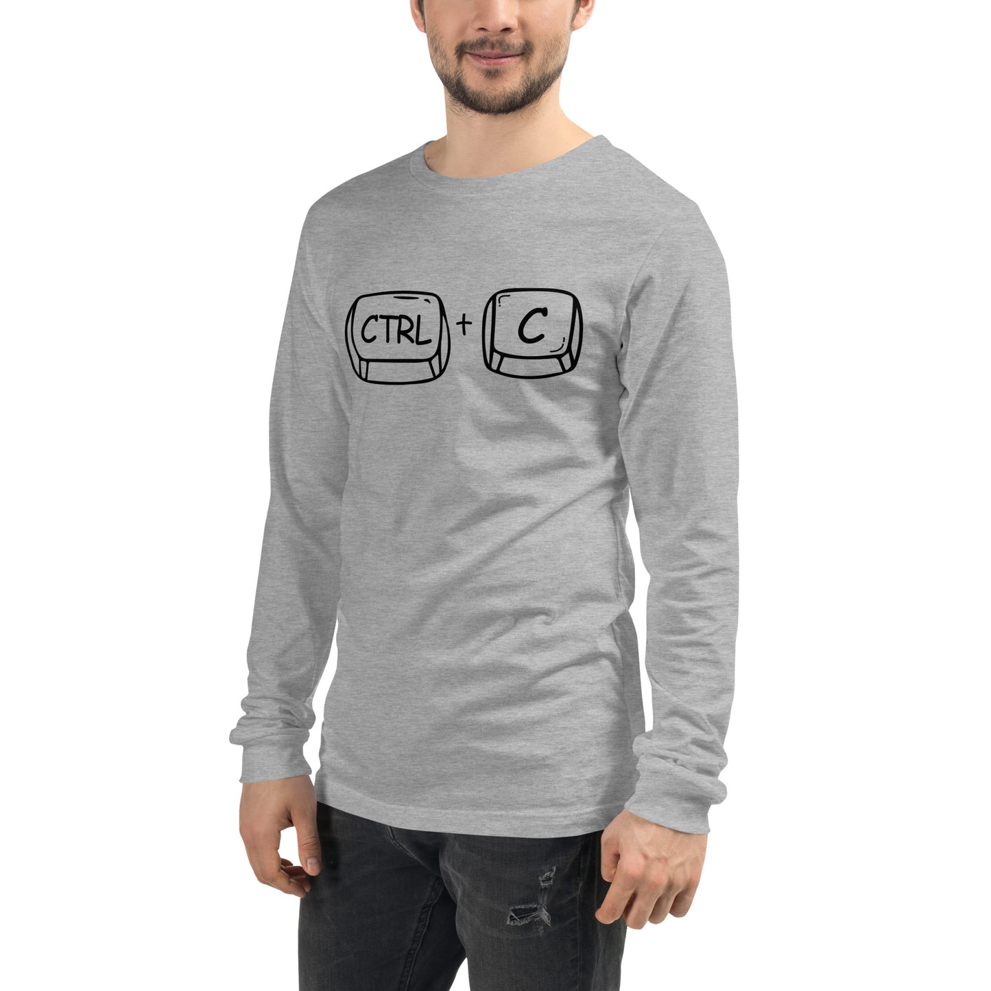 Adult 'CTRL + C' Long Sleeve T-Shirt