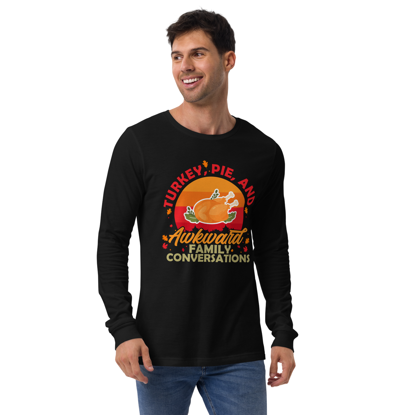 Adult GU 'Turkey and Pie' Long Sleeve T-Shirt