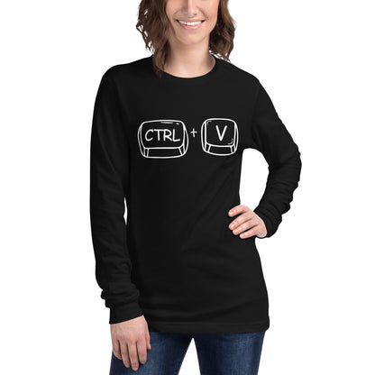 Adult 'CTRL + V'  Long Sleeve T-Shirt