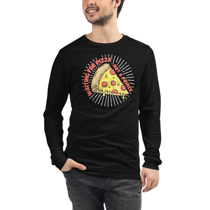 Adult 'Waiting For Pizza' Long Sleeve T-Shirt