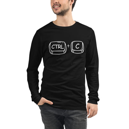 Adult 'CTRL + C' Long Sleeve T-Shirt