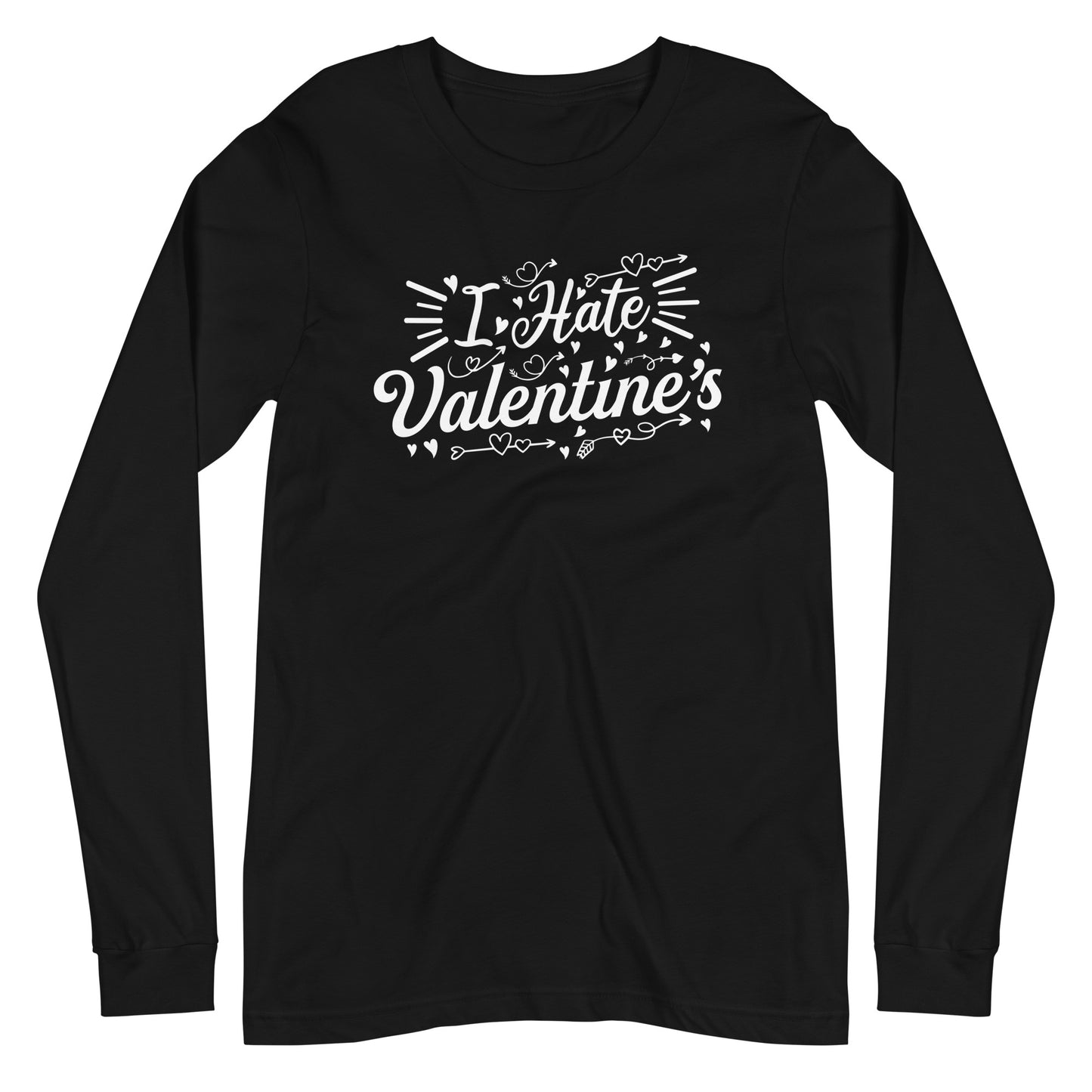 Adult 'I Hate Valentine's' Long Sleeve T-Shirt