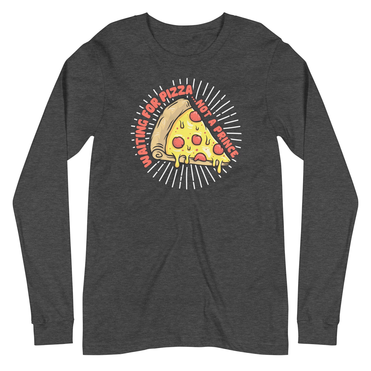 Adult 'Waiting For Pizza' Long Sleeve T-Shirt