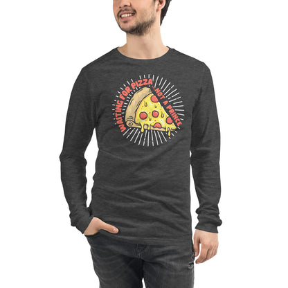 Adult 'Waiting For Pizza' Long Sleeve T-Shirt