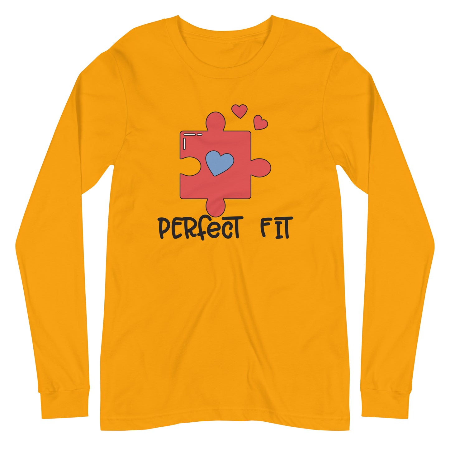 Adult 'Perfect Fit Pink Piece' Long Sleeve T-Shirt