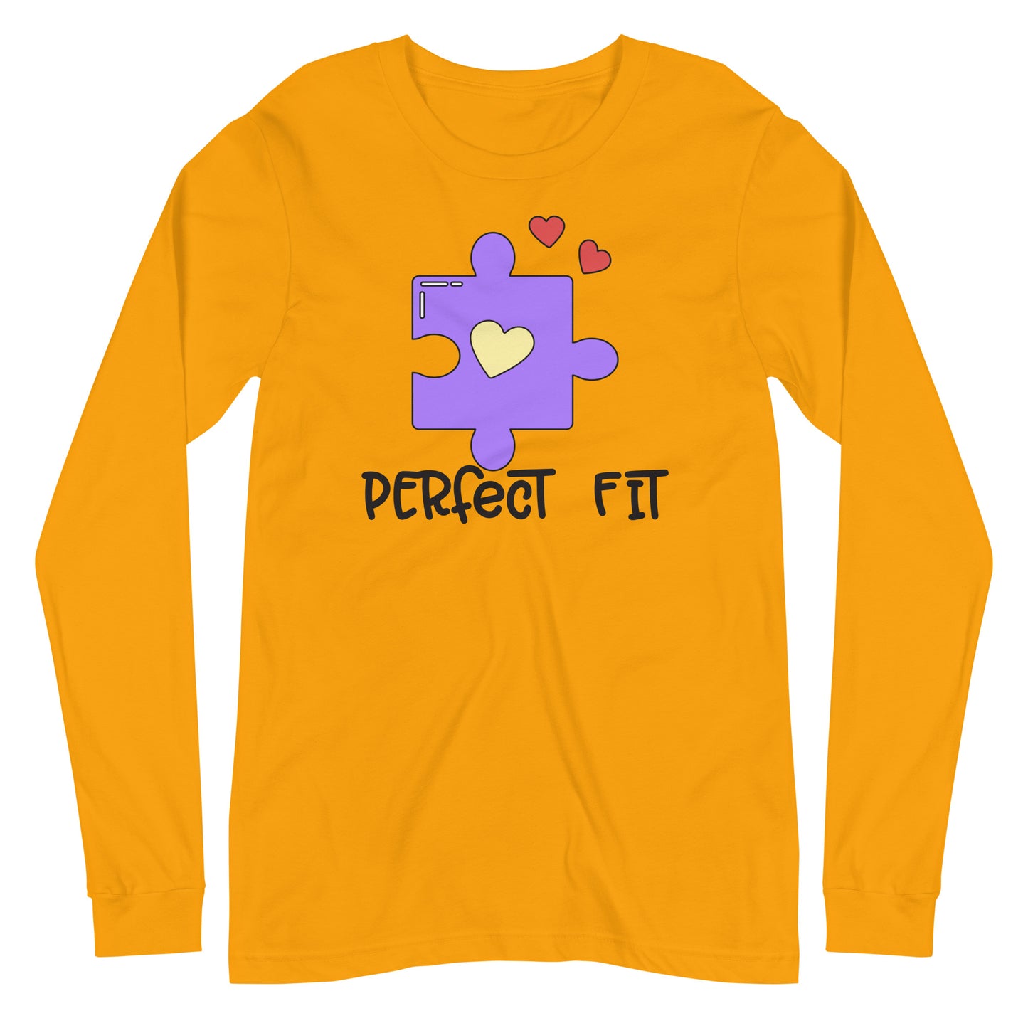 Adult 'Perfect Fit Purple Piece' Long Sleeve T-Shirt