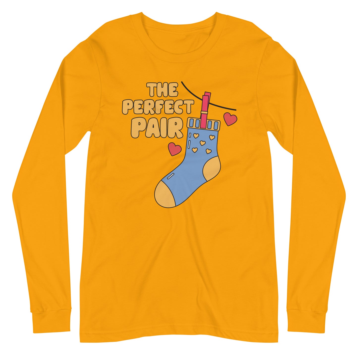 Adult 'Perfect Pair Right Sock' Long Sleeve T-Shirt