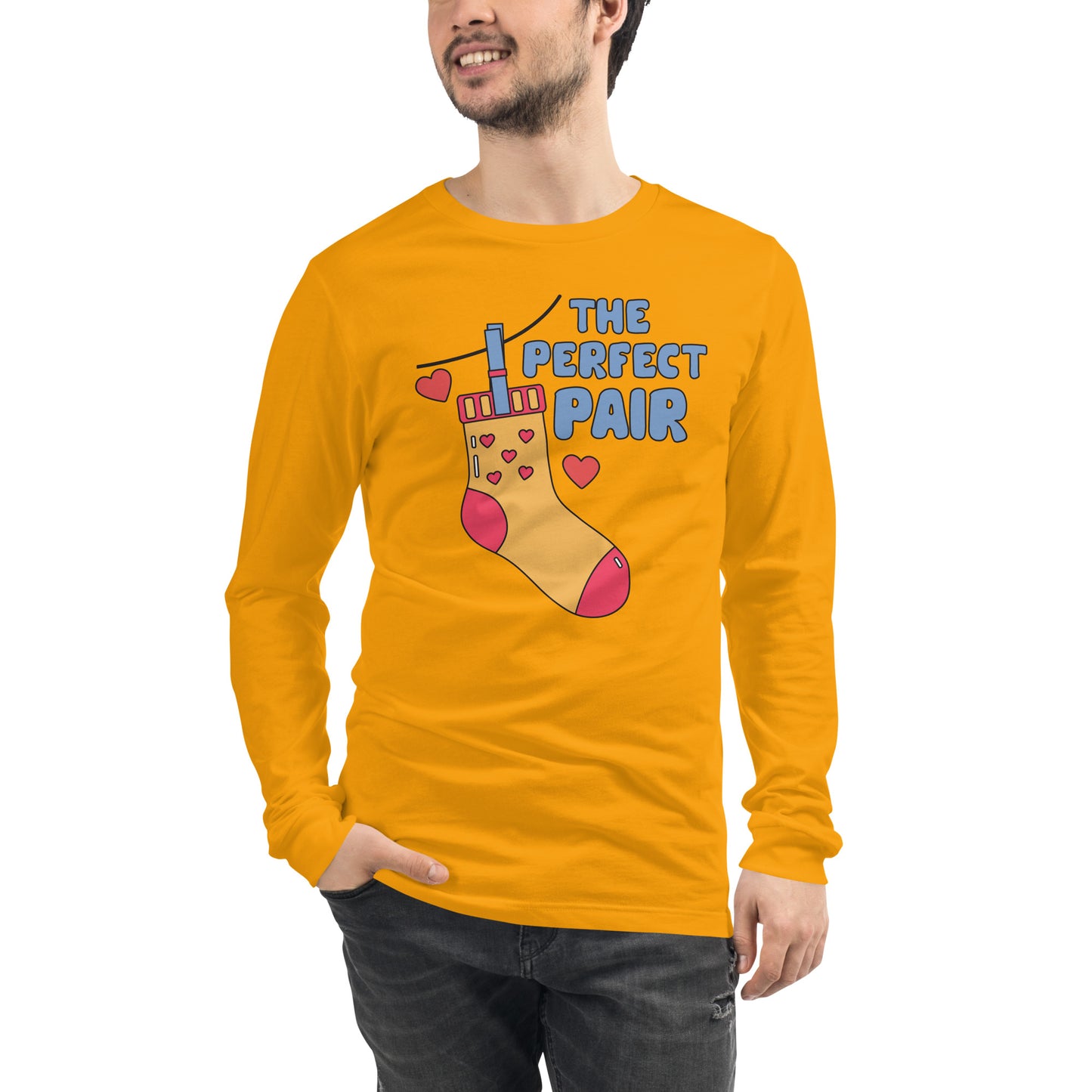 Adult 'Perfect Pair Left Sock' Long Sleeve T-Shirt