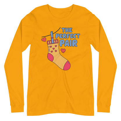 Adult 'Perfect Pair Left Sock' Long Sleeve T-Shirt