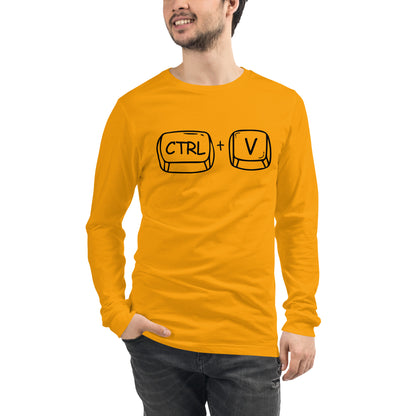 Adult 'CTRL + V'  Long Sleeve T-Shirt