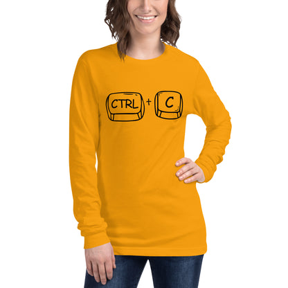 Adult 'CTRL + C' Long Sleeve T-Shirt