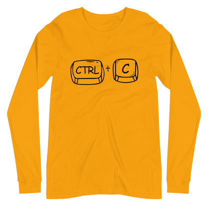 Adult 'CTRL + C' Long Sleeve T-Shirt