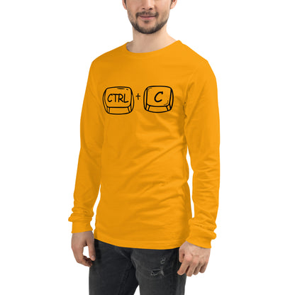 Adult 'CTRL + C' Long Sleeve T-Shirt