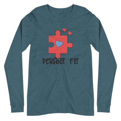 Adult 'Perfect Fit Pink Piece' Long Sleeve T-Shirt