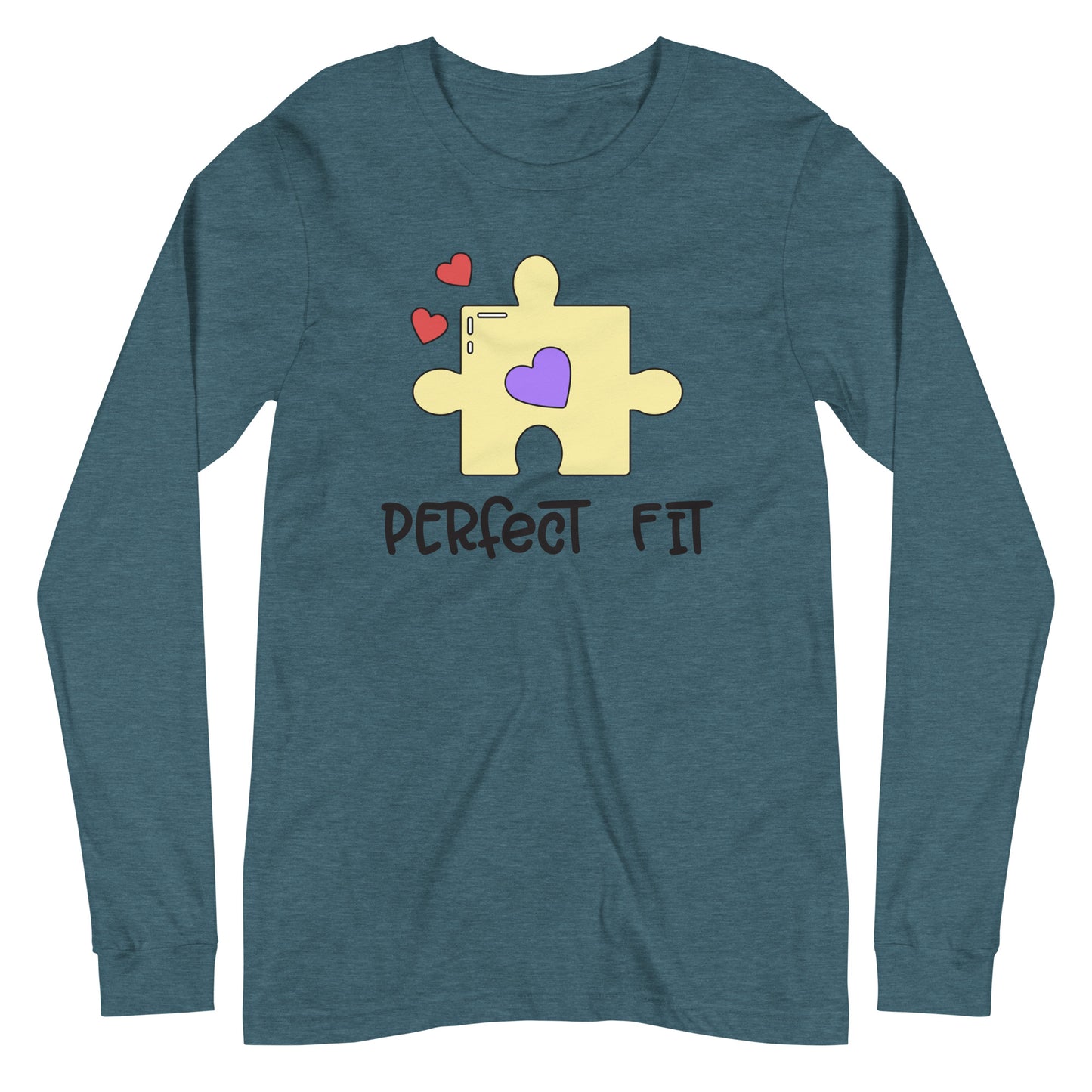 Adult 'Perfect Fit Yellow Piece' Long Sleeve T-Shirt