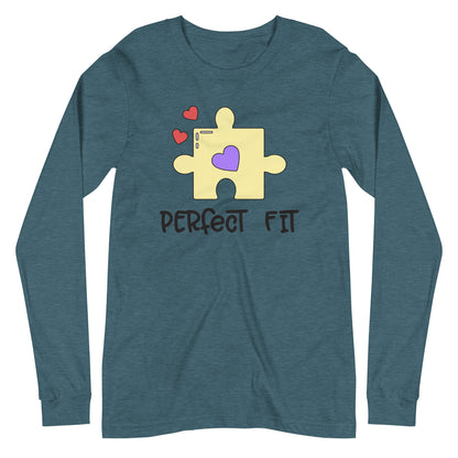 Adult 'Perfect Fit Yellow Piece' Long Sleeve T-Shirt