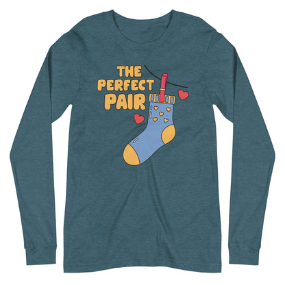 Adult 'Perfect Pair Right Sock' Long Sleeve T-Shirt