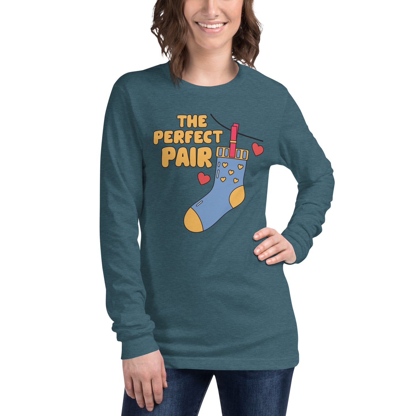 Adult 'Perfect Pair Right Sock' Long Sleeve T-Shirt