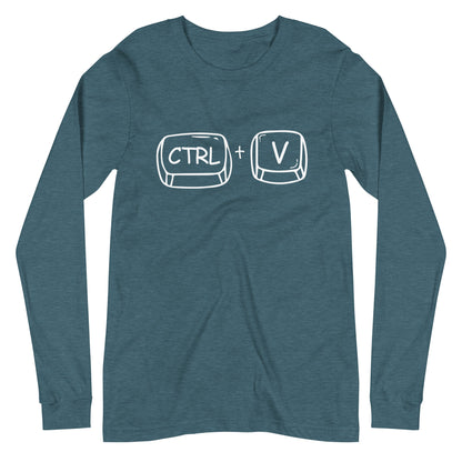 Adult 'CTRL + V'  Long Sleeve T-Shirt