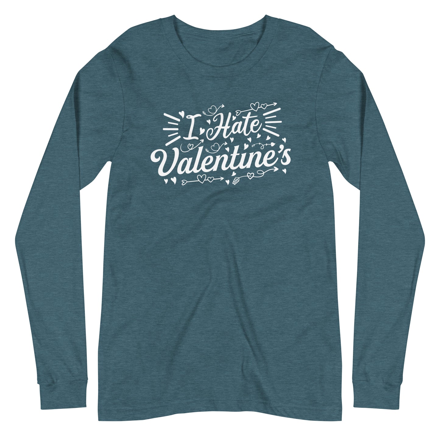 Adult 'I Hate Valentine's' Long Sleeve T-Shirt