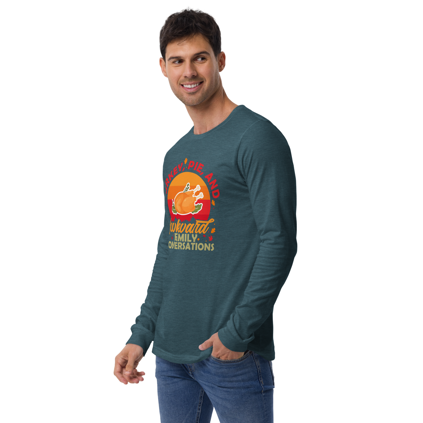 Adult GU 'Turkey and Pie' Long Sleeve T-Shirt