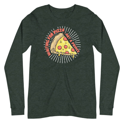 Adult 'Waiting For Pizza' Long Sleeve T-Shirt