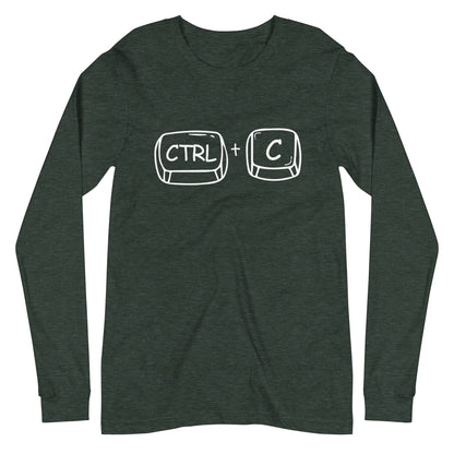 Adult 'CTRL + C' Long Sleeve T-Shirt