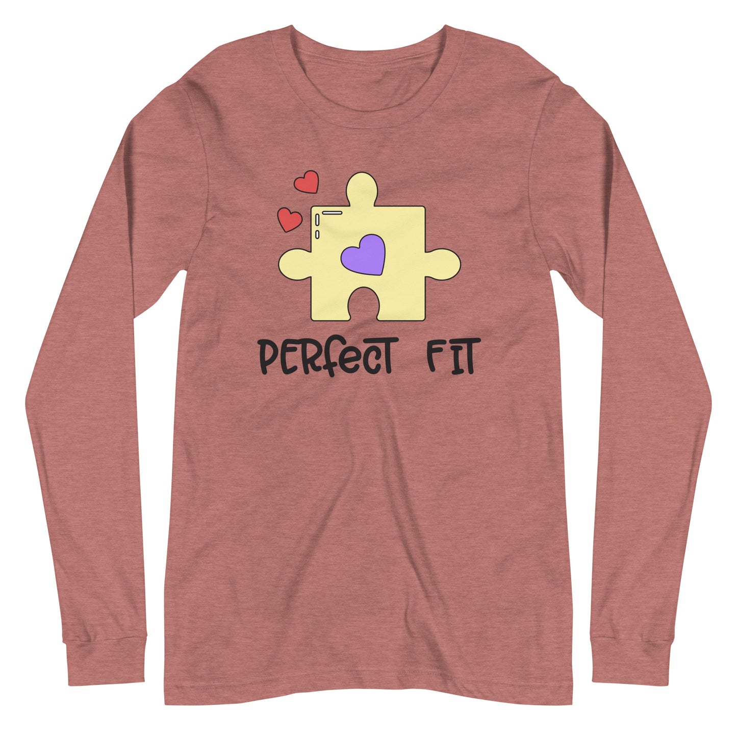 Adult 'Perfect Fit Yellow Piece' Long Sleeve T-Shirt