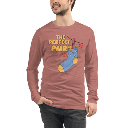 Adult 'Perfect Pair Right Sock' Long Sleeve T-Shirt