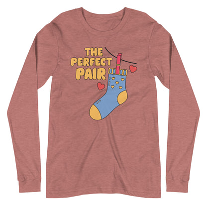 Adult 'Perfect Pair Right Sock' Long Sleeve T-Shirt