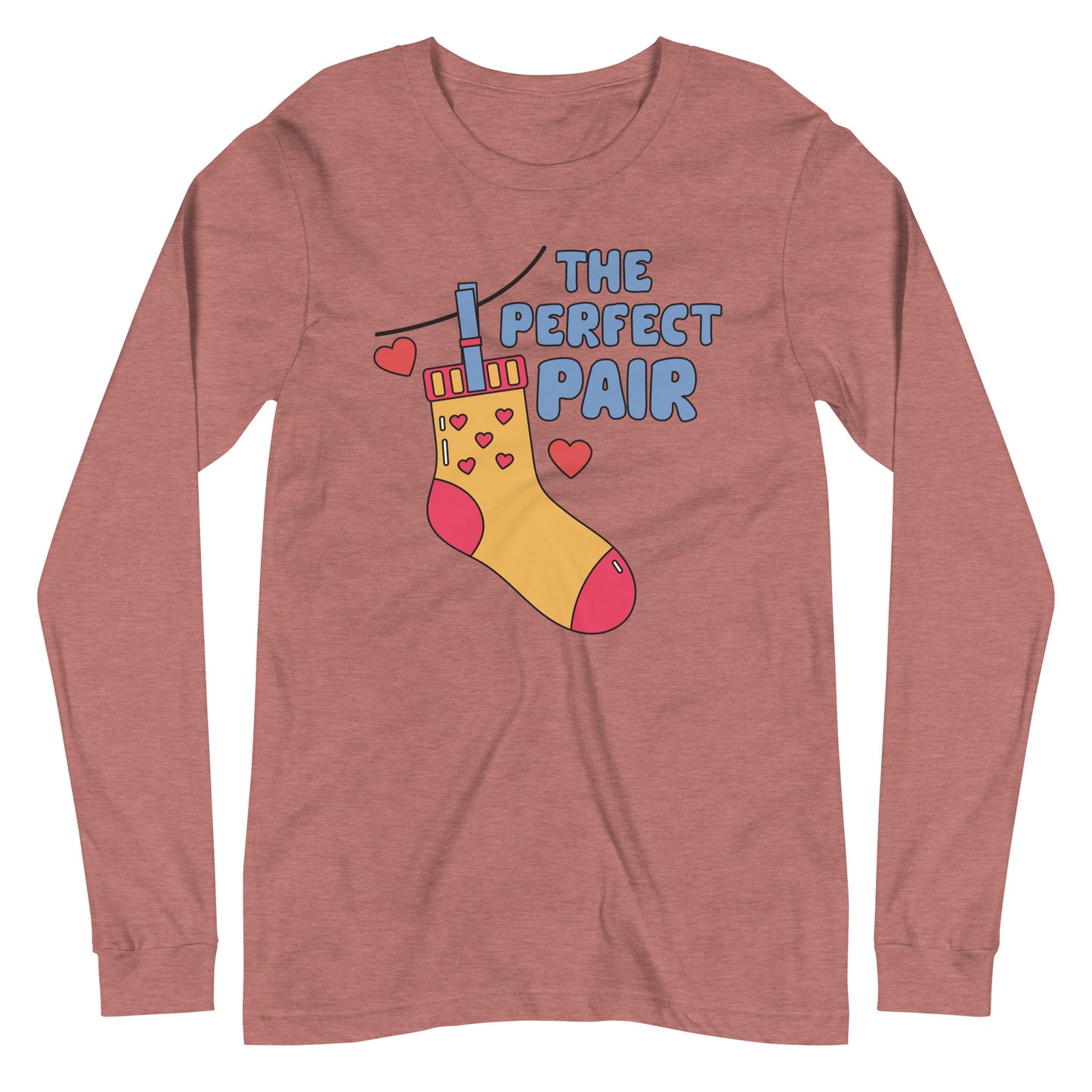 Adult 'Perfect Pair Left Sock' Long Sleeve T-Shirt