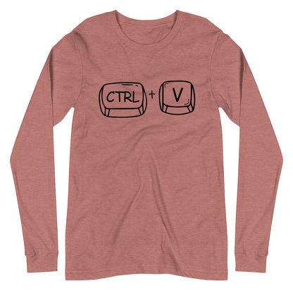 Adult 'CTRL + V'  Long Sleeve T-Shirt