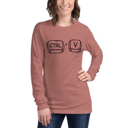 Adult 'CTRL + V'  Long Sleeve T-Shirt