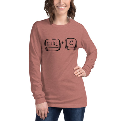 Adult 'CTRL + C' Long Sleeve T-Shirt