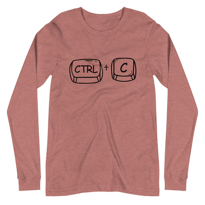 Adult 'CTRL + C' Long Sleeve T-Shirt