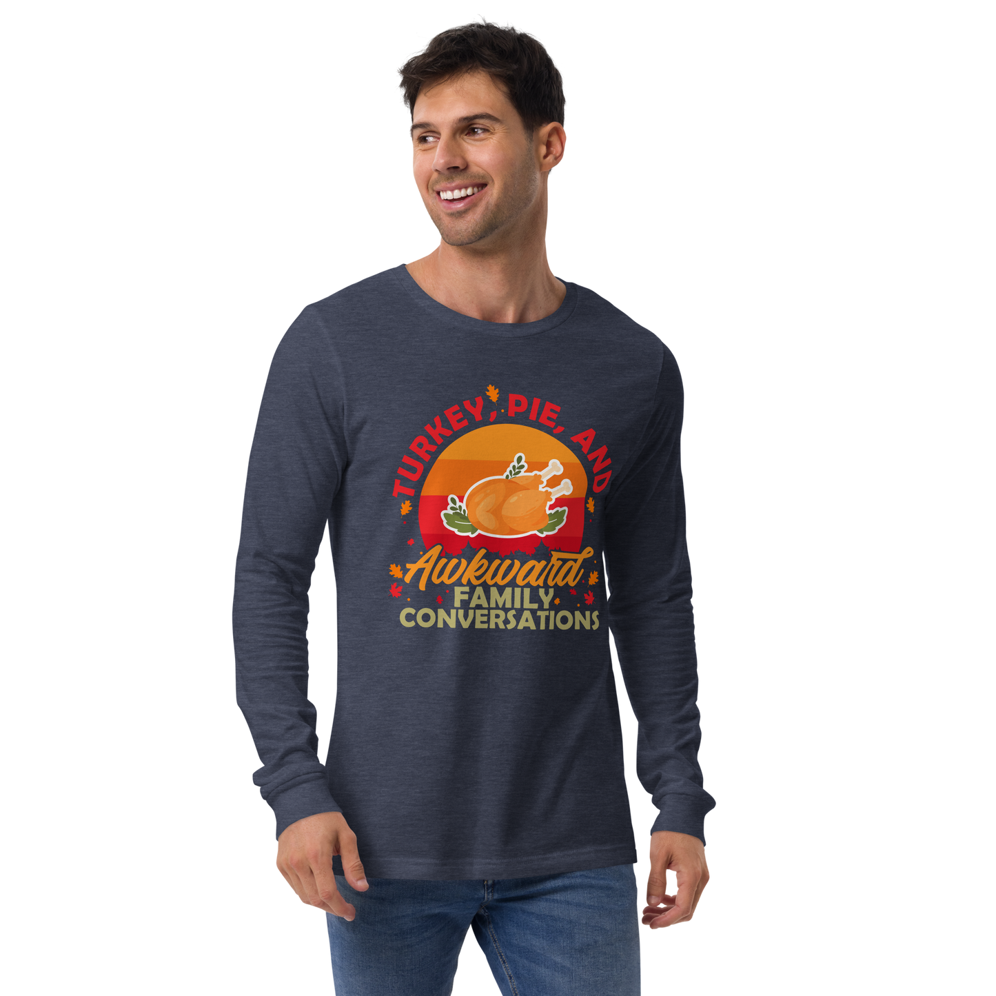 Adult GU 'Turkey and Pie' Long Sleeve T-Shirt