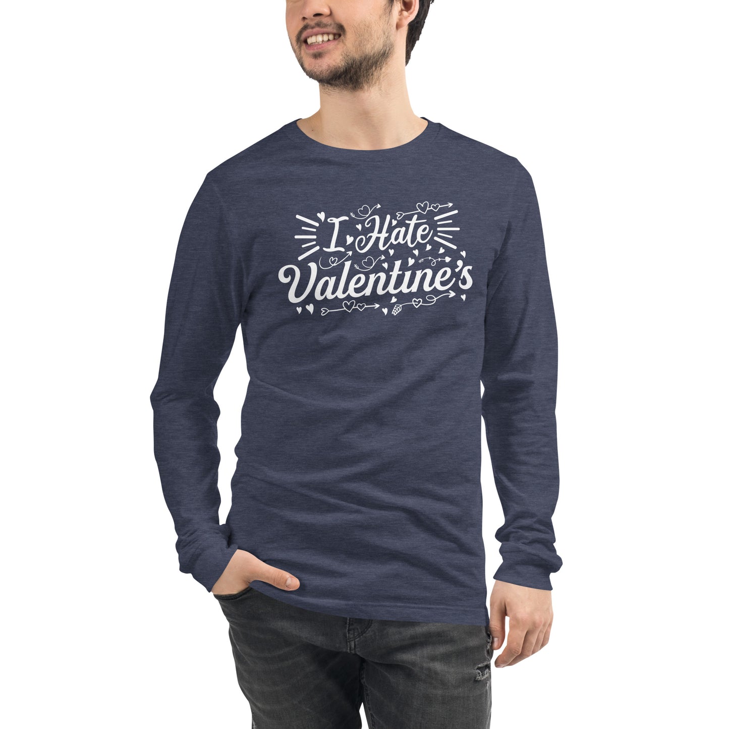 Adult 'I Hate Valentine's' Long Sleeve T-Shirt