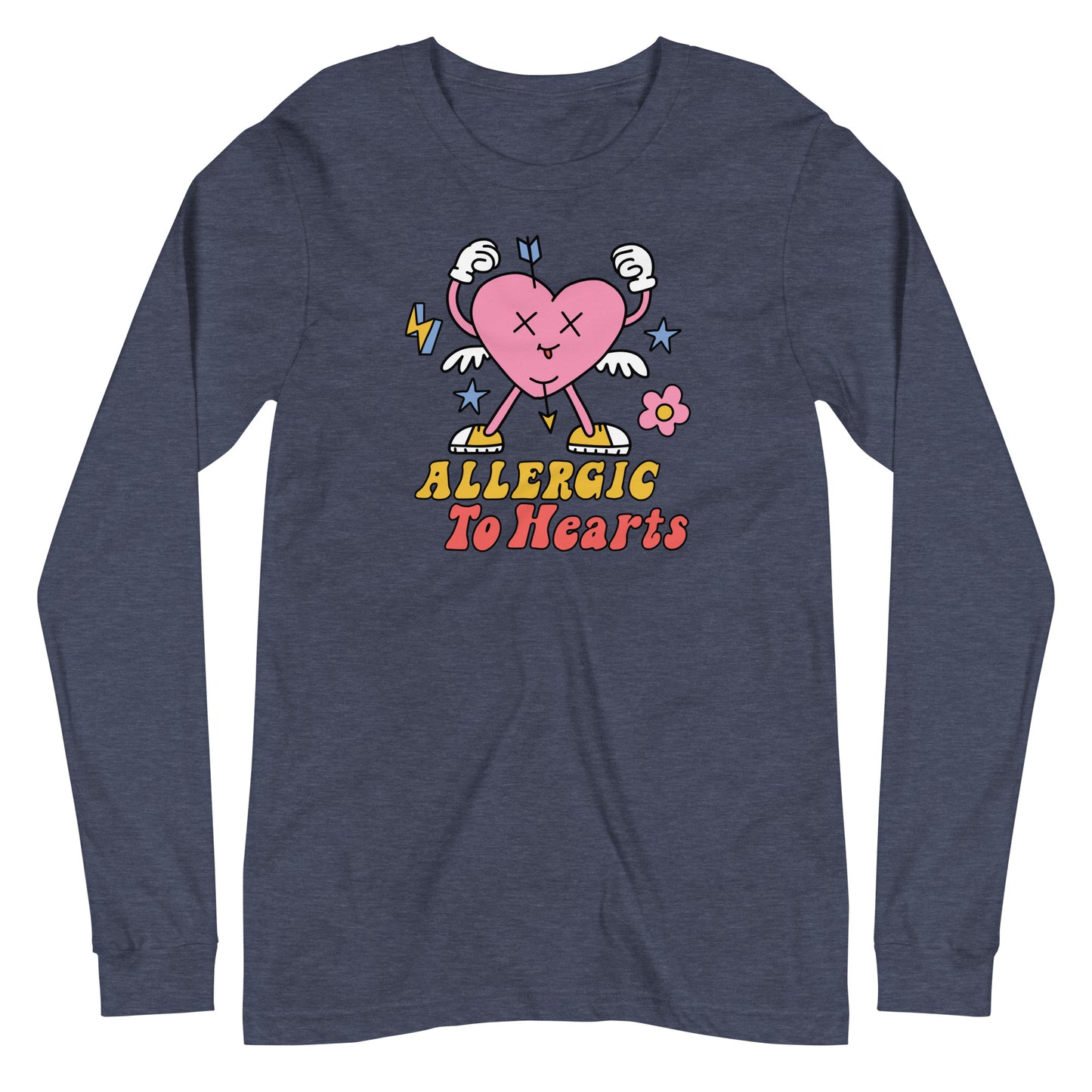 Adult 'Allergic to Hearts' Long Sleeve T-Shirt